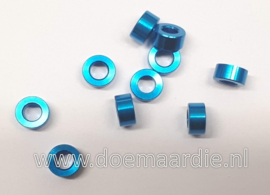 Geanodiseerd aluminium rondel / kralen, turquoise blauw