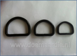 D ring mat zwart, 20 mm x 3,00. ook per 50