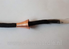 Cord end,  oud zilver. per 10