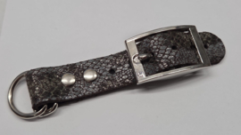 Adapter 20 mm, leer, snake print, 2 holnieten