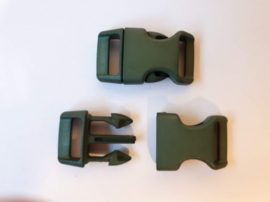 Buckle middel, klikgesp, leger groen, donker groen, doorvoer 16 mm