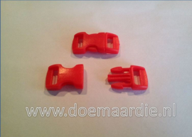 Buckle mini, klikgesp, rood, doorvoer 11 mm