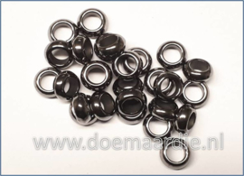 Rondel black nikkel,  gat 5,5 mm per 30