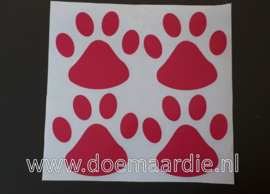 Sticker met 4 pootjes, verschillende kleuren.