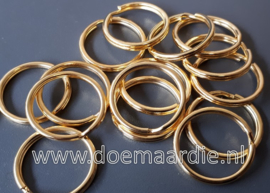 Sleutelhanger. 20 mm binnen. Brass plated