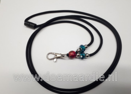 Keycord zwart, 73 cm