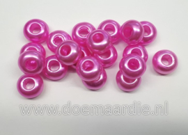 Kraaltjes, fuchsia roze, ong 20 stuks, gat 5,8 mm