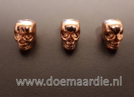 Skull, doodshoofd verticaal gat, rosé kleur, gat 3,5 mm