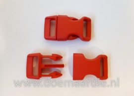 Buckle middel, klikgesp, rood, doorvoer 16 mm