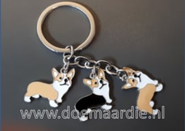 Welsh Corgi sleutelhanger, diverse varianten