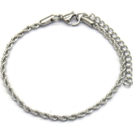Stainless steel twisted armband