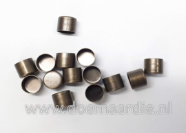 Metalen koord eind. 12 mm, Antiek messing