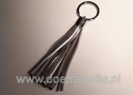 Tassel, sleutelhanger, met kwastje, zilver