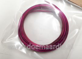 Alu wire, roze, 2 mm, 2 ,5 meter
