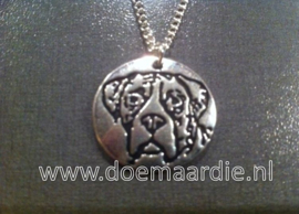 Boxer ketting, zilverkleur