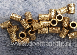 Viking kralen per 24. zilver, gat 5 mm