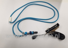 Keycord neon turquoise met strap