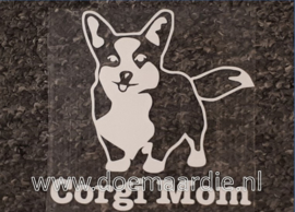 Corgi mom sticker.