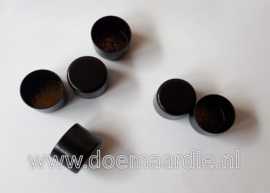 Metalen koord eind. Black, 14 mm