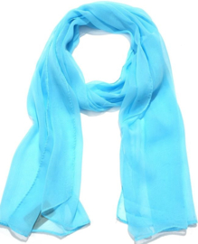 Dun sjaaltje, licht blauw, 180 bij 70 cm