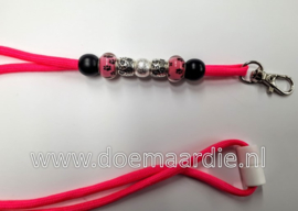 Keycord fel roze, 57 cm