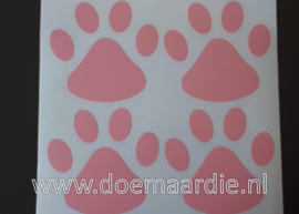 Sticker met 4 pootjes, verschillende kleuren.