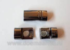 Gun metal metalen magneetsluiting