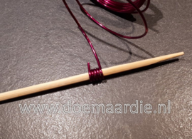 Alu wire, rood, 2 mm, 3 meter