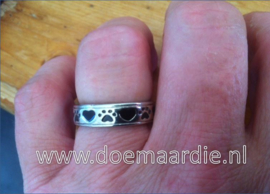 Ring, always by my side met pootjes en hartje