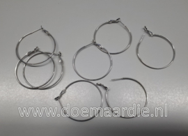 Grote oorbel ringen, binnenmaat 38 mm, 6 paar (12 Stuk)