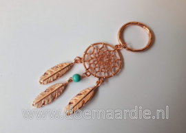 Dromenvanger sleutelhanger, turquoise kwarts kraaltje