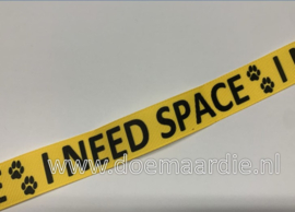 Geweven band, I need space, 2,95 meter