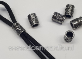 Trisikle, trinity, oud zilver, gat 6 mm, RVS