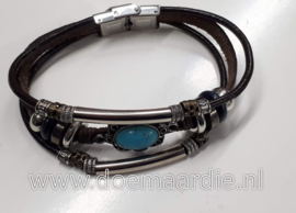 Prachtige armband, turquoise concho.