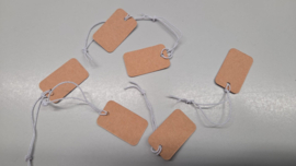 Prijs label, bruin.  (100) 25 bij 15 mm