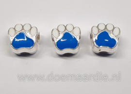 Pootje, bedel, blue white, gat 5 mm