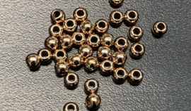 Kraal rose goud, 8 x 6 gat 4 mm  per 100