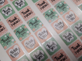 Stickertjes, thank you per 25