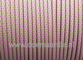 Paracord 550 , Lavendel Roze Geel Diamond