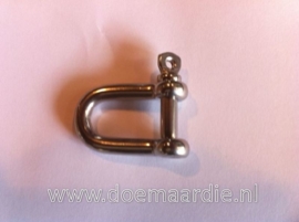 D sluiting, shackle, RVS, 5 mm