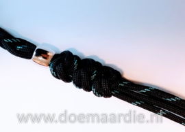 Paracord 550 black turquoise line