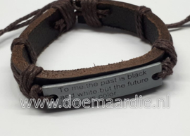 Tekst armband, verstelbaar