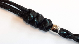 Paracord 550 black turquoise line