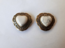 Concho, hart, bronskleur 30 mm