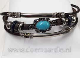 Prachtige armband, turquoise concho.