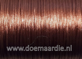 Satijn koord, warm brown, 90 meter, 1,5 mm