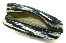Bohemian bag, geweven, zwart groen met schelpen