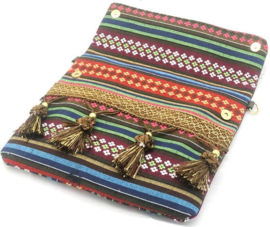 Bohemian bag, geweven, met kwastjes