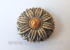 Concho, bloem, bronskleur 30 mm