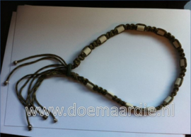 Keramiek teken halsband, origineel paracord type 1